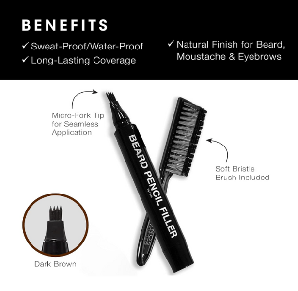 Олівець для бороди Pacinos Beard Pencil filler Dark Brown PAC-PEN-Dark фото