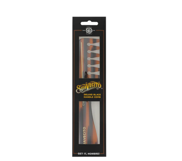Текстурующая расческа из янтарного ацетата Suavecito Amber acetate texture comb C162NN фото