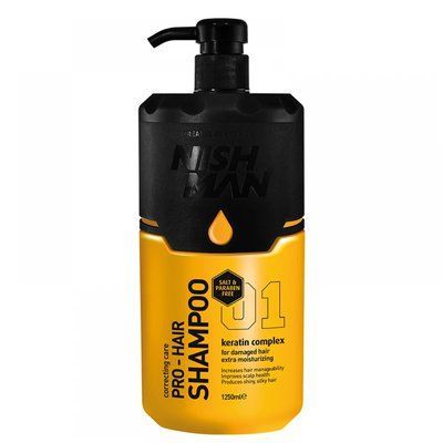 Шампунь для волосся без солей та парабенів Nishman Pro-Hair Shampoo 1250ml 10701015 фото