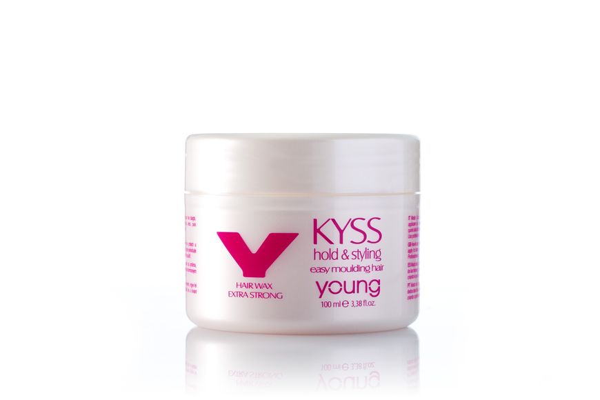 Віск для волосся екстра сильної фіксації Young KYSS HAIR WAX CERA EXTRA STRONG 100ML 0806 фото