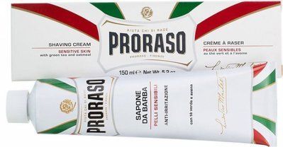 Крем для гоління з екстрактом зеленого чаю для чутливої шкіри Proraso Shaving soap in a tube Sensitive Skin 150ml 400511 фото