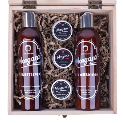 Подарунковий набір догляд за волоссям та стилізація Morgan's Wooden Shampoo & Style Box M203 фото