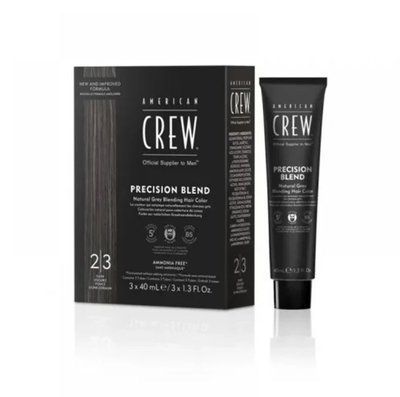 Камуфляж сивини волосся рівень 2-3 American Crew Precision Blend DARK 3 X 40 мл 24835 фото