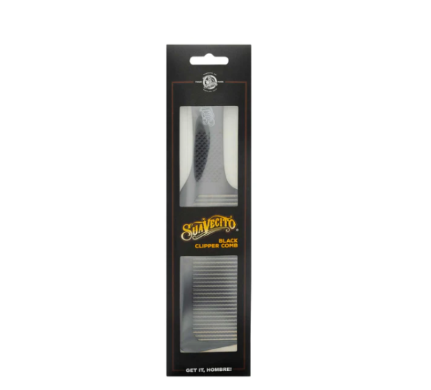 Гребінець (чорний) Suavecito Black Clipper Comb B0022NN фото